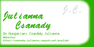 julianna csanady business card