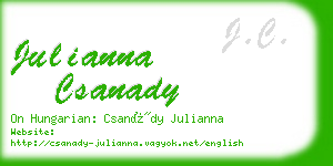 julianna csanady business card